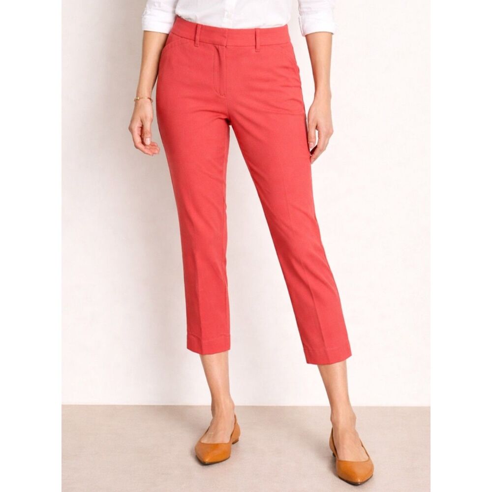NWT LOFT Modern Skinny Ankle Pant Cinnamon Red Career Work Pants Size 10 Petite